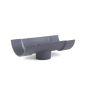 Cast Iron Half Round Gutter Running Outlet - 100mm for 65mm Downpipe Primed