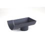 Cast Iron Half Round Gutter Stopend Outlet - 115mm for 65mm Downpipe Primed