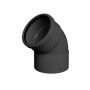FloPlast 110mm Industrial/Xtraflo Downpipe Kit - Swan Neck w Access Pipe - Black