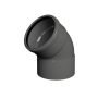FloPlast 110mm Industrial/Xtraflo Downpipe Kit - Swan Neck w Access Pipe - Grey