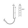 Lindab Magestic Steel Gutter 200mm Rafter Bracket - 150mm Galvanised