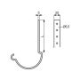 Lindab Steel Gutter 150mm Rafter Bracket - 125mm Silver Metallic
