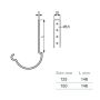 Lindab Steel Gutter 150mm Rafter Bracket - 125mm Silver Metallic