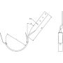 Lindab Steel Gutter Side Fix Rafter Bracket - 125mm Antique White