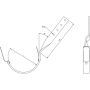 Lindab Steel Gutter Side Fix Rafter Bracket - 150mm Black
