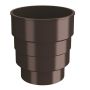 Lindab Steel Drain Connector - Coffee Brown