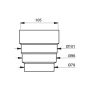 Lindab Steel Drain Connector - Silver Metallic