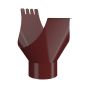 Lindab Steel Gutter Outlet 120mm - 190mm Dark Red