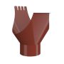Lindab Steel Gutter Outlet 120mm - 190mm Tile Red