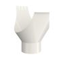 Lindab Steel Gutter Outlet 120mm - 190mm Antique White