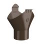 Lindab Steel Gutter Outlet 75mm - 100mm Brown