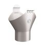 Lindab Steel Gutter Outlet 75mm - 125mm Silver Metallic