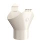 Lindab Steel Gutter Outlet 75mm - 125mm Antique White