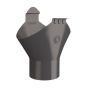 Lindab Steel Gutter Outlet 87mm - 100mm Graphite