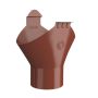 Lindab Steel Gutter Outlet 87mm - 150mm Tile Red