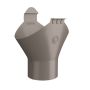Lindab Steel Gutter Outlet 100mm - 150mm Anthracite Metallic