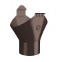 Lindab Steel Gutter Outlet 100mm - 150mm Coffee Brown