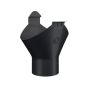 Lindab Steel Gutter Outlet 100mm - 150mm Matte Black