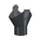 Lindab Steel Gutter Outlet 120mm - 150mm Anthracite Grey