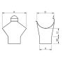 Lindab Steel Gutter Outlet 120mm - 150mm Silver Metallic