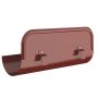 Lindab Steel Gutter Straight Overflow Protector - 125mm Dark Red