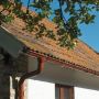 Lindab Steel Gutter Straight Overflow Protector - 150mm Tile Red