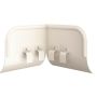 Lindab Steel Gutter Corner Overflow Protector - Antique White