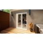 PVC Sliding Door - 1500mm White - Right Hand Slide & Left Hand Fixed