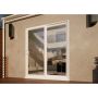 PVC Sliding Door Part Q Compliant - 1800mm White - Left Hand Slide & Right Hand Fixed