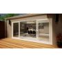 PVC Double Sliding Door - 4500mm White - 2x Sliding & 2x Fixed Doors