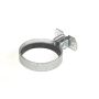 Zinc Plated Round Screw To Wall Downpipe Bracket with Gasket - 75mm Primed