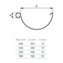 Lindab Steel Gutter - 125mm x 3mtr Antique White