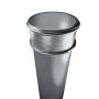 Cast Iron Round Non-Eared Downpipe - Double Socketed - 150mm x 1829mm Primed