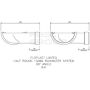 FloPlast Half Round Gutter Angle - 90 Degree x 112mm Grey