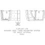 FloPlast Ogee Gutter Internal Angle - 135 Degree x 110mm x 80mm Black