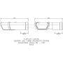 FloPlast Square Gutter Adjustable Angle - 50 to 156 Degree x 114mm Black