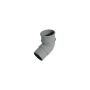 FloPlast Round Downpipe Offset Bend - 112.5 Degree x 68mm Grey