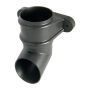 FloPlast Cast Iron Effect Round Downpipe Shoe with Fixing Lugs - 68mm