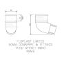 FloPlast Mini Gutter Offset Bend - 112 Degree x 50mm Black - Pack of 2