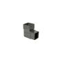 FloPlast Square Downpipe Bend - 92.5 Degree x 65mm Anthracite Grey