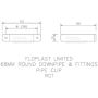 FloPlast Round Downpipe Clip - 68mm White