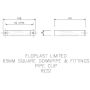 FloPlast Square Downpipe Clip - 65mm White