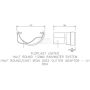 FloPlast PVC Half Round to Cast Iron Ogee Left Hand Gutter Adaptor - White
