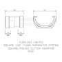 FloPlast PVC Square to PVC Half Round Gutter Adaptor - White