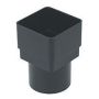 FloPlast PVC Square to PVC Round Downpipe Adaptor - Black