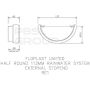 FloPlast Half Round Gutter External Stopend - 112mm Brown