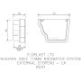 FloPlast Ogee Gutter External Stopend Left Hand - 110mm x 80mm Anthracite Grey