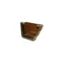FloPlast Ogee Gutter External Stopend Right Hand - 110mm x 80mm Brown