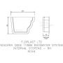 FloPlast Ogee Gutter Internal Stopend Right Hand - 110mm x 80mm Brown