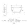 FloPlast Square Gutter External Stopend - 114mm Brown